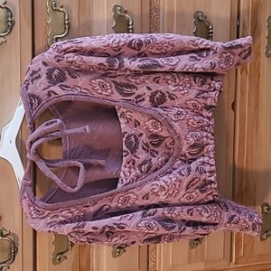 Free People No Ordinary Floral Sweatshirt L Pink